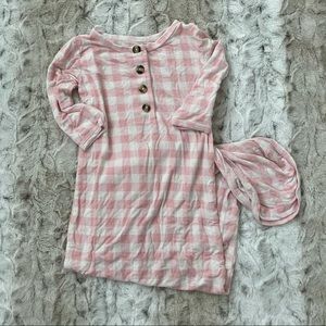 Lou Lou & co pink gingham gown